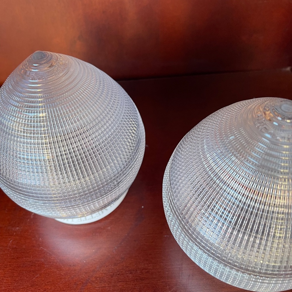 Holophane Acorn Shade Clear Glass Teardrop Light Covers - Picture 7 of 12